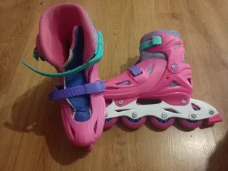 Patines en línea niña rosas