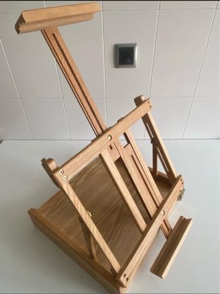 Caballete de pintura de madera portátil