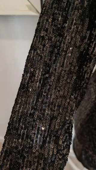 Vestido fiesta lentejuelas negro