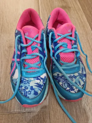 Zapatillas deportivas ASICS niña azul y rosa