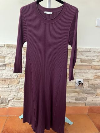 Vestido morado de punto