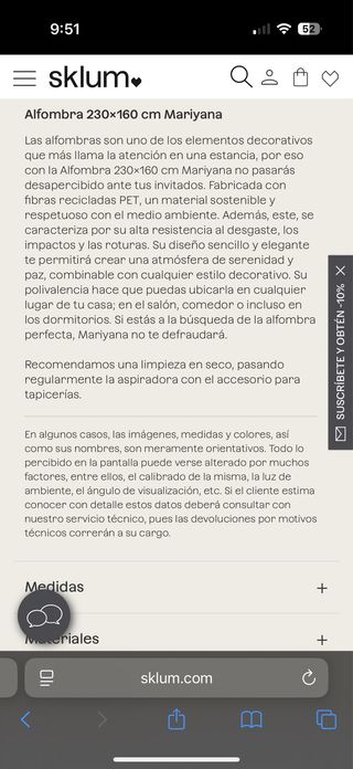 Alfombra Mariyana Sklum Beige