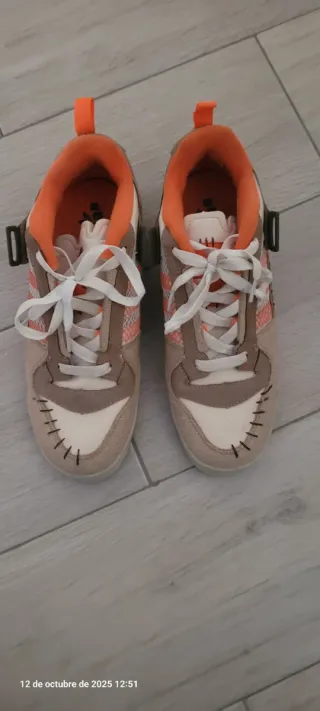 Adidas Plalleros Talla 44 Beige y Naranja