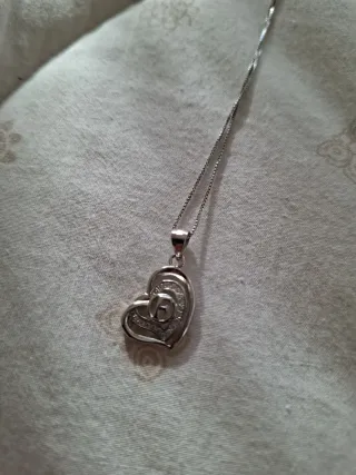 Catenina in argento 925con ciondolo a cuore