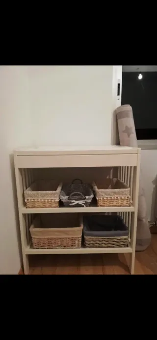 Mueble cambiador bebé con cestas