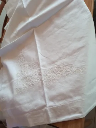 Set Lenzuola Ricamate Bianche