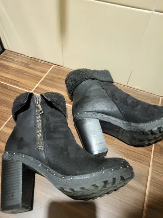 Botines tacón negros talla 37