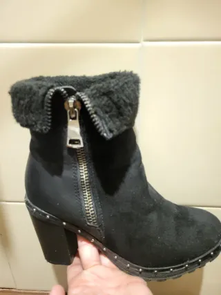 Botines tacón negros talla 37