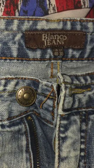 Pantalon Vaquero Blanco Jeans Hombre Azules