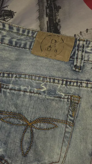 Pantalon Vaquero Blanco Jeans Hombre Azules