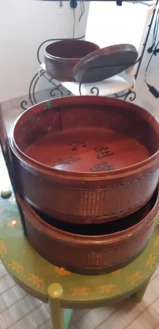 Cesta antigua china para comida