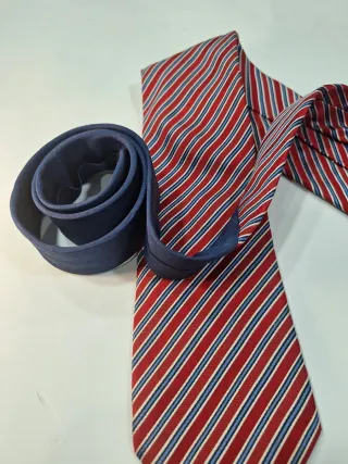 Corbata tommy hilfiger a rayas 100x100 seda natura