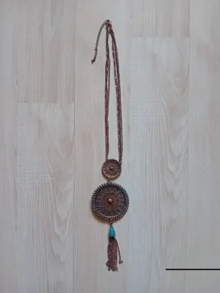 Collana in stile Boho-chic/etnico bronzo turchese