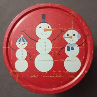 Caja metálica Navidad Muñecos Nieve