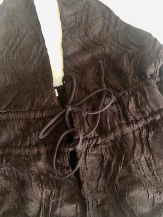 Top Halter Marrón Texturizado