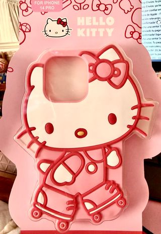 Custodia in silicone per iPhone 14 Pro con Hello Kitty