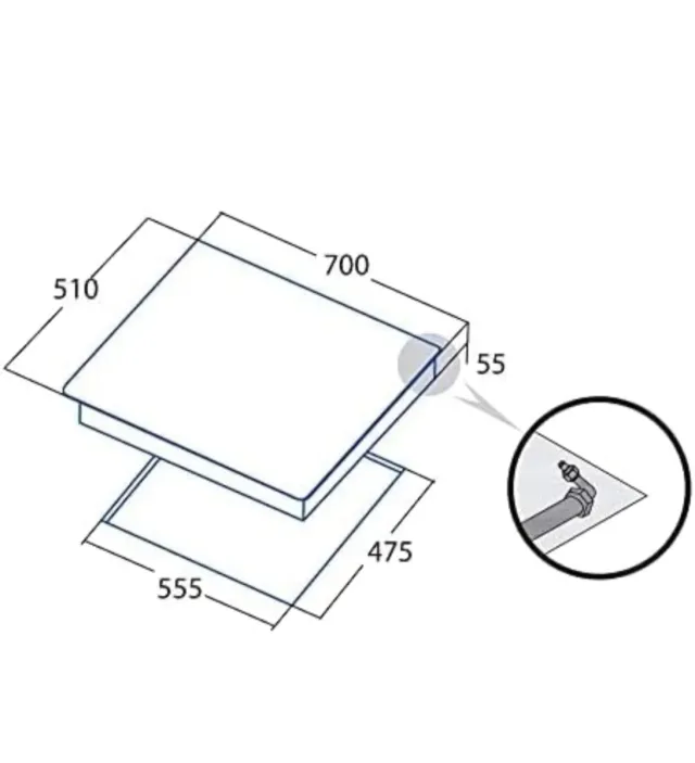 Placa de Gas Cata L 7005 CI 5