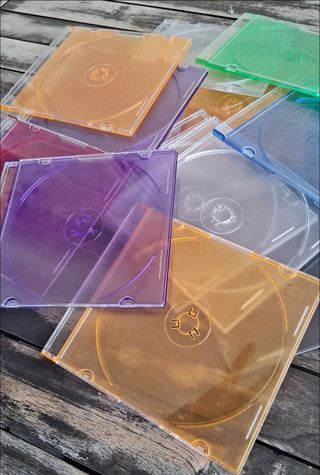 15 Arquivadores Slim CD/DVD Coloridos