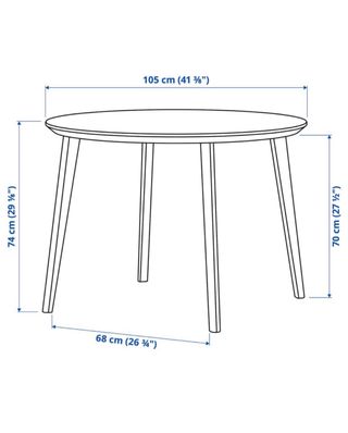 Mesa Redonda Ikea Lisabo Madera
