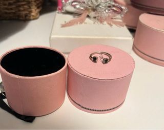 Anillo Tous Plata Negro Ajustable