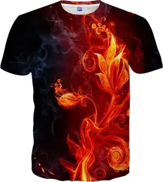 3 Camisetas Lobo, Fuego, Samurái