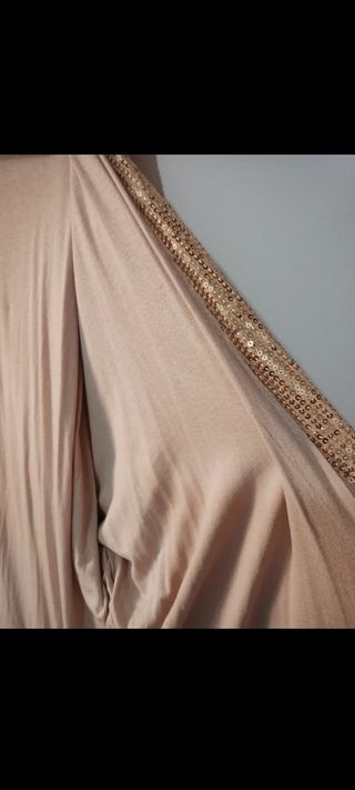 Cárdigan lentejuelas dorado talla única