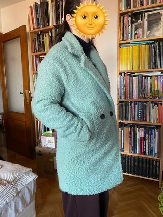 Abrigo borreguillo Bershka azul