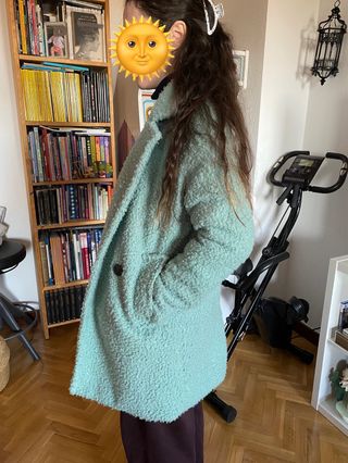 Abrigo borreguillo Bershka azul