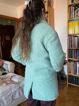 Abrigo borreguillo Bershka azul