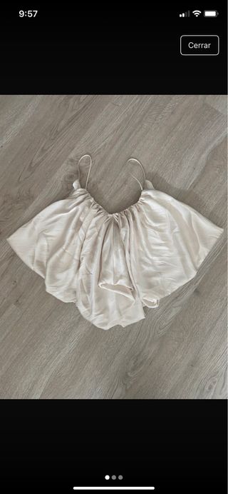 Top Satinado Drapeado