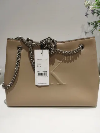 Bolso Calvin Klein Beige Cadena