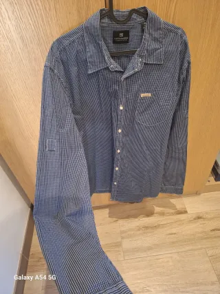 Camisa Scotch & Soda cuadros pequeños azul y blanc