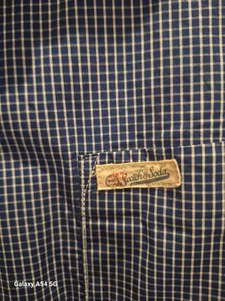 Camisa Scotch & Soda cuadros pequeños azul y blanc