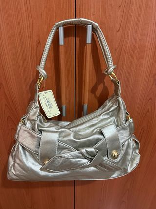 Borsa donna semilpelle dorata