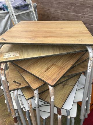 Mesas de bar Mahou madera y metal