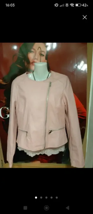 Chaqueta rosa mujer