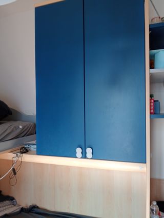 Letti a soppalco con cassettiera e comodino