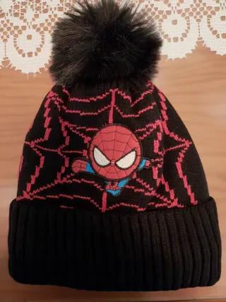 Berretto Spiderman per Bambini Nero e Rosso