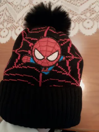 Berretto Spiderman per Bambini Nero e Rosso