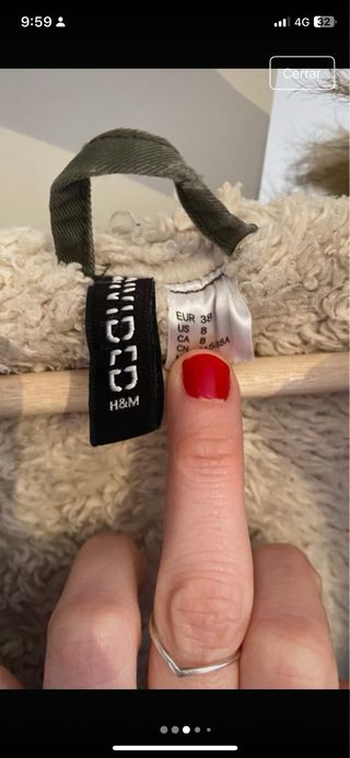 Chaqueta larga mujer H&M verde