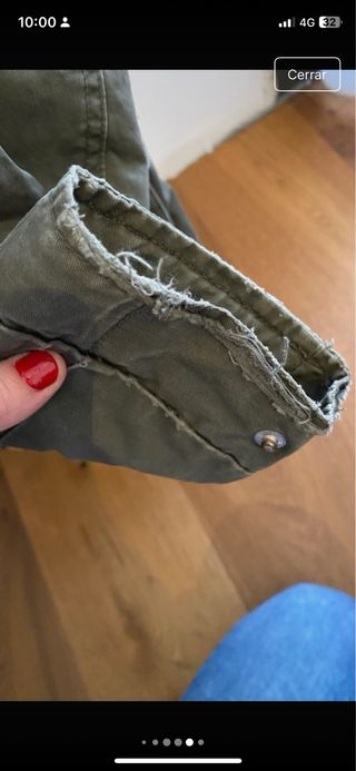 Chaqueta larga mujer H&M verde