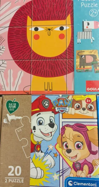 3y+ Puzzles: Paw Patrol/Cúbico animales 1-3€/2-5€
