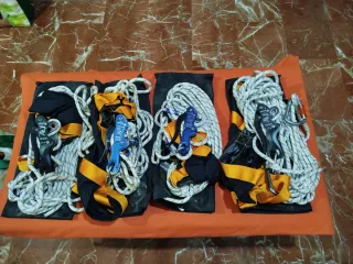 Equipo anticaídas profesional cuerda y descensor