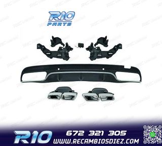 DIFUSOR MERCEDES CLASE C W205 AMG LOOK C63 SEDAN 14-17 + COL