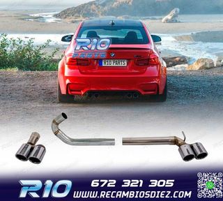 KIT ESCAPE BMW F30 F31 LOOK M3 COLAS DOBLES AMBOS LADOS