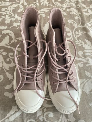 Converse Chuck Taylor All Star Cuero Rosa