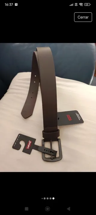 Cinturón Levi's de piel marrón talla 95