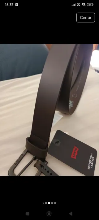 Cinturón Levi's de piel marrón talla 95