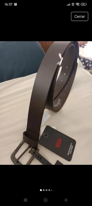 Cinturón Levi's de piel marrón talla 95