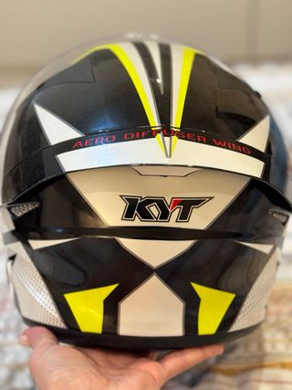 Casco Moto KYT Negro y Amarillo